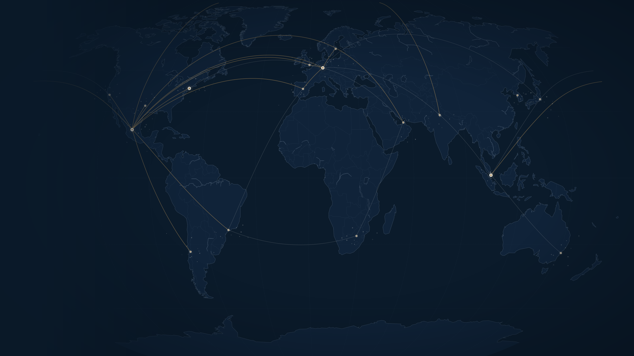 Abstract global network connecting international markets